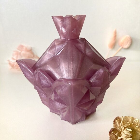 Pearl Lilac color Resin Trinket box / Jewelry Trinket box / Christmas gift - Picture 2 of 3